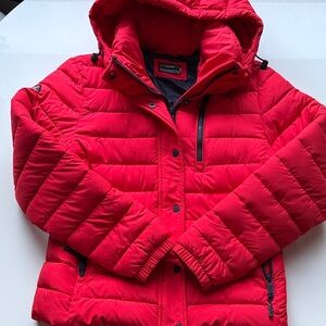 Superdry Vibrant Red Puffer Jacket